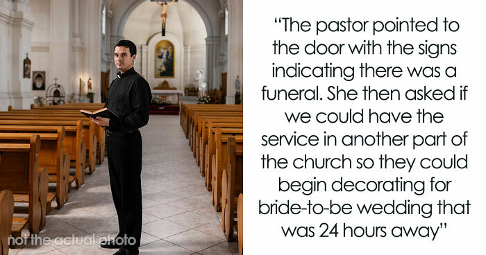 Woman Crashes Memorial Service To Decorate For Wedding, Has A Meltdown When Pastor Shuts Her Down