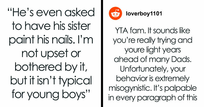 Misogynist Dad Gets Slammed By Fam For Criticizing Feminine Son And Enforcing Rigid Stereotypes
