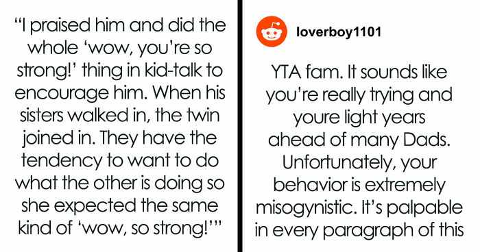 Misogynist Dad Gets Slammed By Fam For Criticizing Feminine Son And Enforcing Rigid Stereotypes