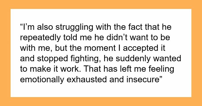 Woman Feels Like Shell Of A Person After Fiancé Calls Off Wedding But Expects To Stay Together