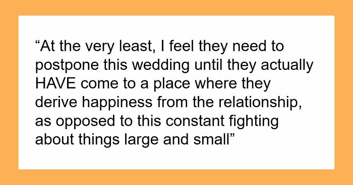 Couple Turns Every Date Night Into An Argument, Friends Shocked They Actually Make It To The Wedding