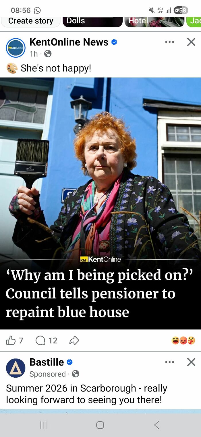 Pensioner unhappy after council tells her to repaint blue house