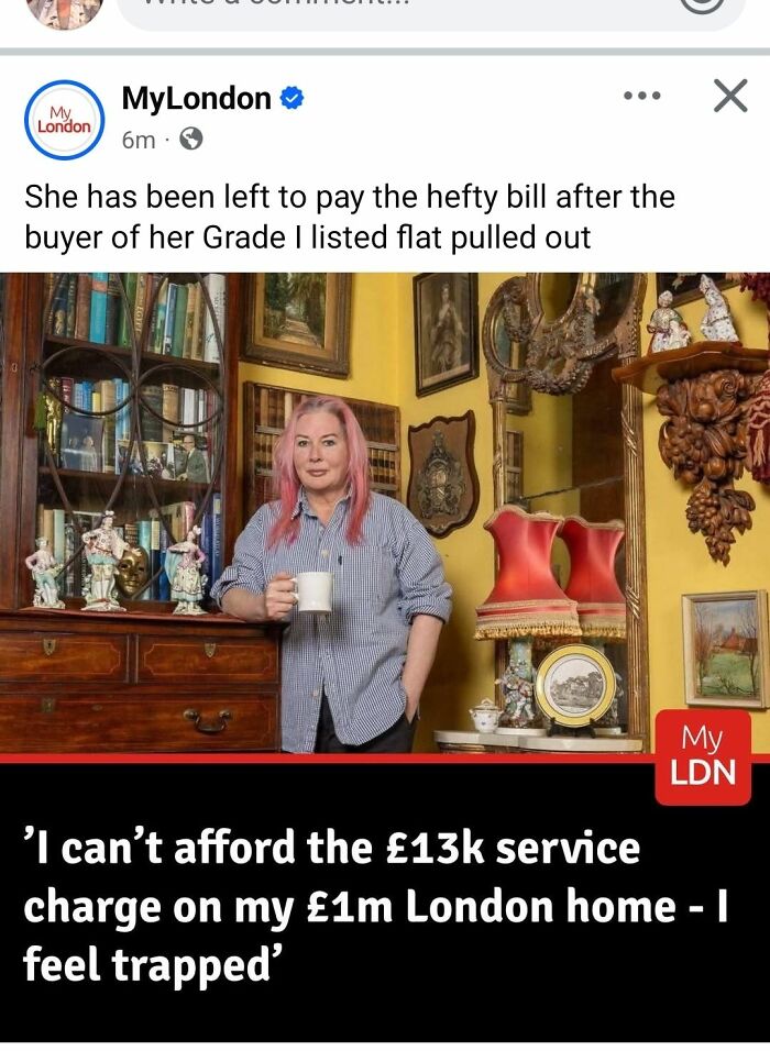 Woman with pink hair struggles with expensive service charge on London home