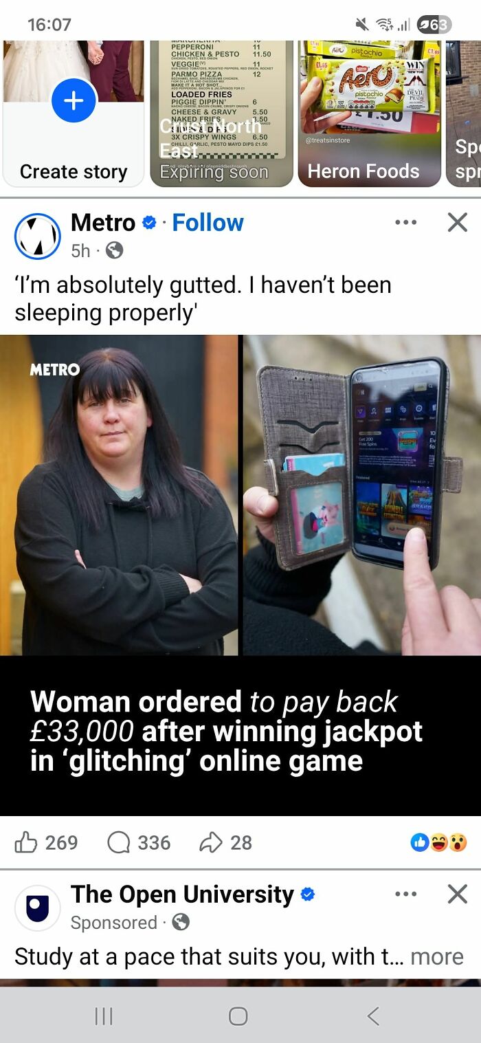 Local newspaper story on woman ordered to pay back online game jackpot