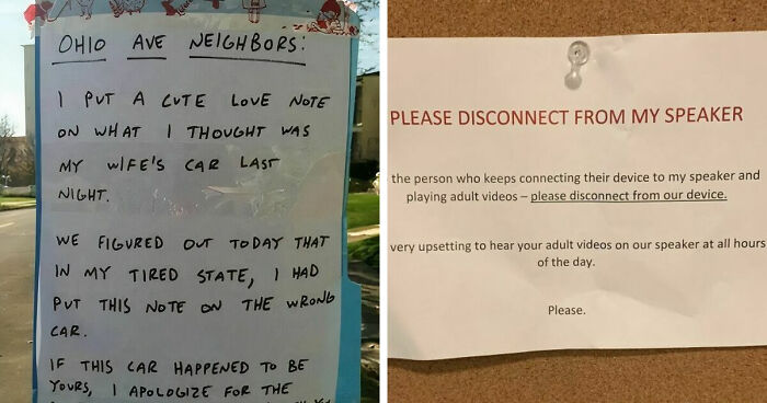 40 Passive-Aggressive Notes From Neighbors Who Decided Knocking On The Door Was Far Too Civil