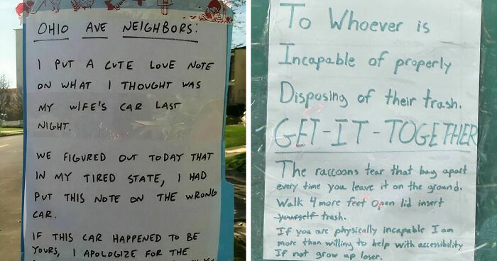 40 Passive-Aggressive Notes From Neighbors Who Decided Knocking On The Door Was Far Too Civil