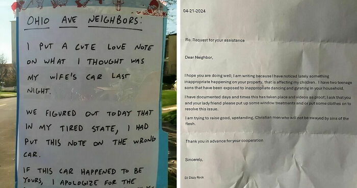 40 Passive-Aggressive Notes From Neighbors Who Decided Knocking On The Door Was Far Too Civil