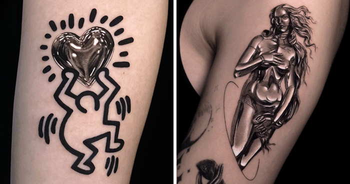 This Tattoo Artist Creates Chrome Tattoos So Real They Look Like Liquid Metal Under The Skin (30 Pics)