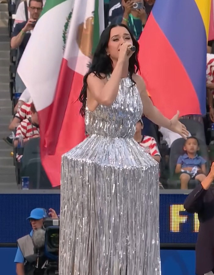 Katy Perry performing at the World Cup, relating to Gavin Newsom and Justin Trudeau's confession. Katy Perry performing at the World Cup, relating to Gavin Newsom and Justin Trudeau's confession.