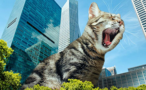 This Artist Continues His Giant-Cat Takeover With 30 New Surreal Digital Collages