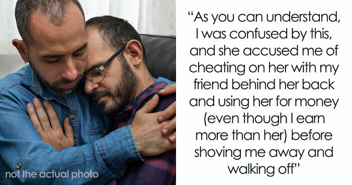 Straight Guy Bearhugs Male Friend Having Mental Breakdown, GF Accuses Him Of Cheating, He’s Shocked