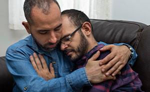 Straight Guy Bearhugs Male Friend Having Mental Breakdown, GF Accuses Him Of Cheating, He's Shocked