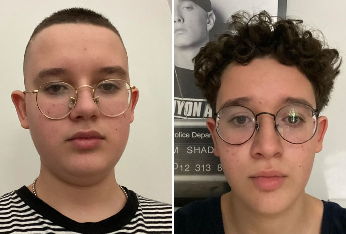 A young person's transformation with new hairstyle and glasses, leaving bullies speechless at reunions.