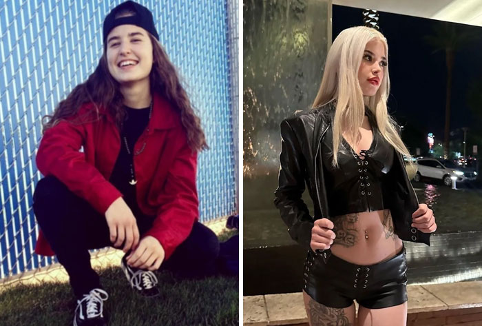 A woman's dramatic style evolution from casual to edgy, making bullies shook at class reunions.