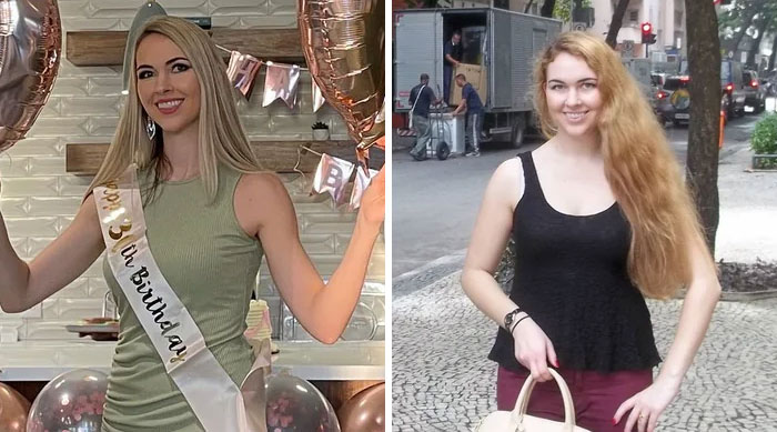 Two images of a person highlighting their incredible glow-up, guaranteed to leave everyone speechless at reunions.