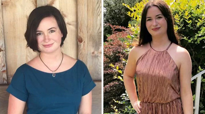 People left speechless at reunions: A woman's elegant transformation from short to long hair, looking stunning.