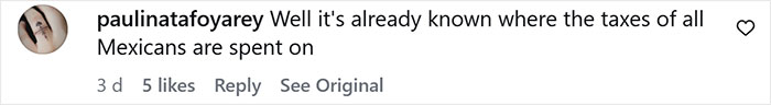 An Instagram comment: Well it's already known where the taxes of all Mexicans are spent on, regarding the Good-Vibe Girls viral party.