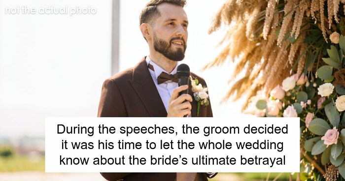 Bride Cheats With Best Man, Groom Says Nothing Until He Has A Microphone And Room Full Of Witnesses