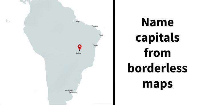 “Is Your Geography IQ Above Average?”: Name 18 World Capitals From Their Borderless Maps