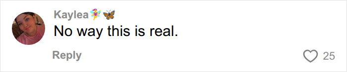 Screenshot of a guest comment about Bonnie Blue's baby shower: No way this is real. Exposing the hideous timeline.