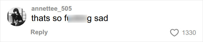 A comment expressing profound sadness about the Bonnie Blue baby shower, revealing guest secrets.