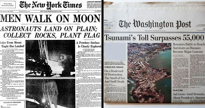 “Men Walk On Moon”: 57 Historical Newspaper Headlines And Photos That Ended Up On The Front Pages