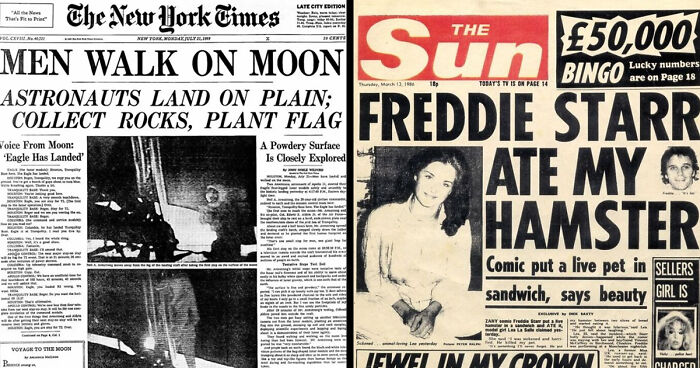 “Men Walk On Moon”: 57 Historical Newspaper Headlines And Photos That Ended Up On The Front Pages