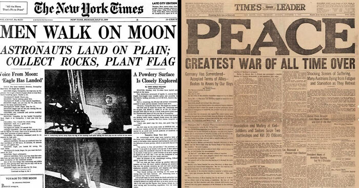 “Men Walk On Moon”: 57 Historical Newspaper Headlines And Photos That Ended Up On The Front Pages