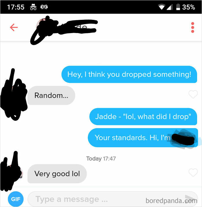 Text conversation showing wild and concerning messages with playful pickup lines and funny responses