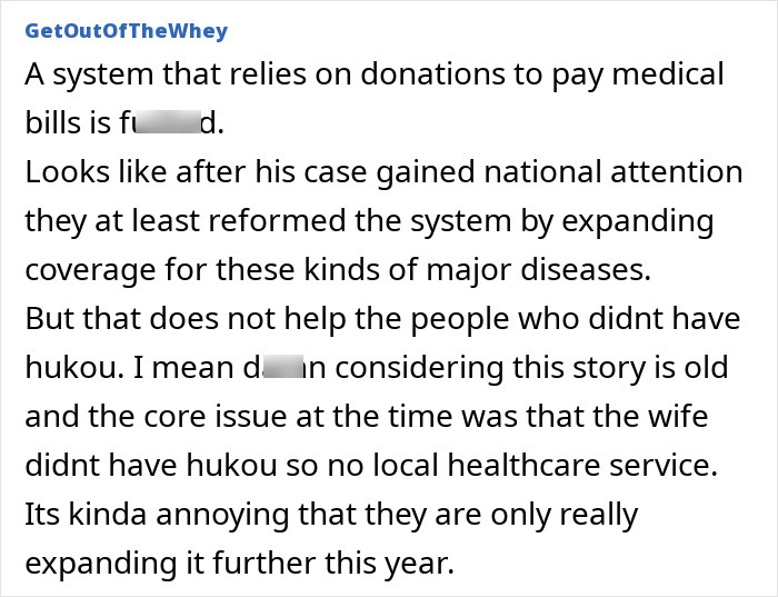 Text comment on healthcare system and dialysis treatment donations Text comment on healthcare system and dialysis treatment donations