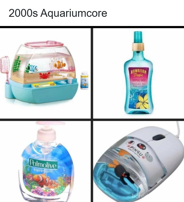 2000s aquariumcore themed nostalgic toys and products collection