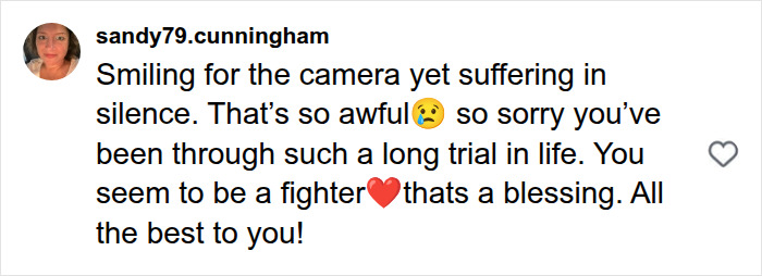 A social media comment noting Joe Manganiello's silent suffering from a mystery illness and calling him a fighter.
