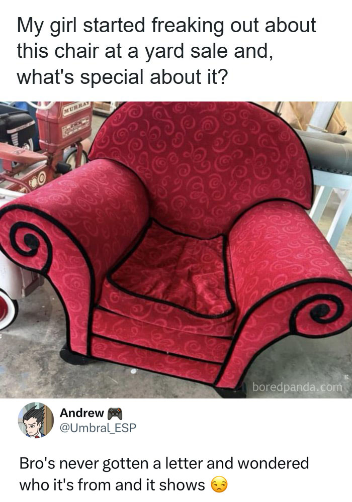Red armchair from Blue's Clues featured in nostalgic yard sale post