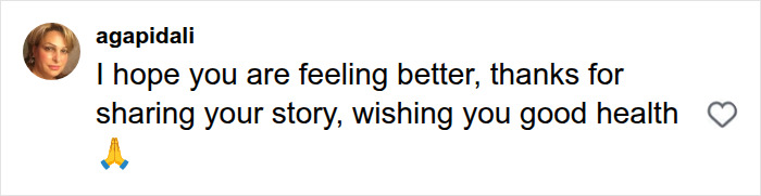 A comment wishing Joe Manganiello good health after revealing his mystery illness and brutal side effects.