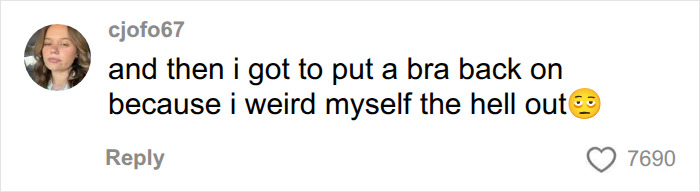 A social media comment by a woman expressing how the sadness trigger syndrome made her feel weirded out.