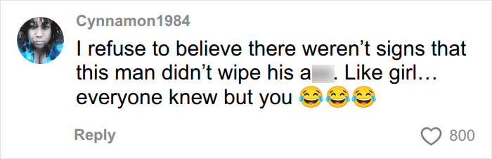 Comment refusing to believe signs boyfriend didn't wipe properly Comment refusing to believe signs boyfriend didn't wipe properly