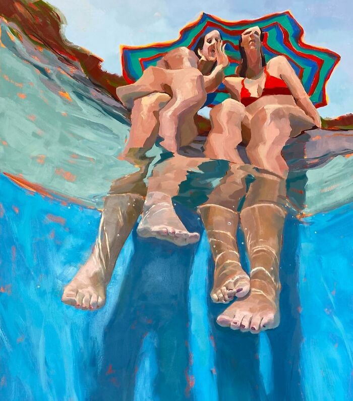 Mesmerizing Water Sunlight Oil Paintings Michele Poirier Mozzone