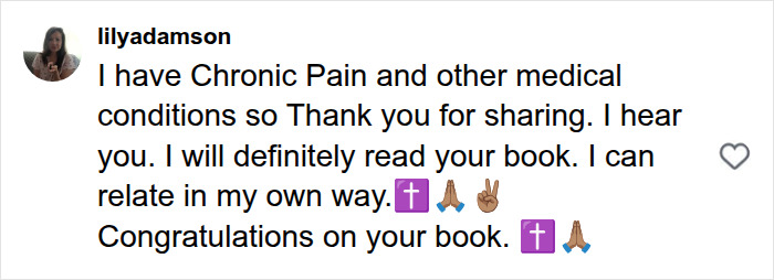 A social media comment from lilyadamson relating to Joe Manganiello's mystery illness and chronic pain.