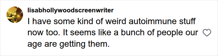 A comment about experiencing autoimmune issues, relating to Joe Manganiello's mystery illness and brutal side effects.