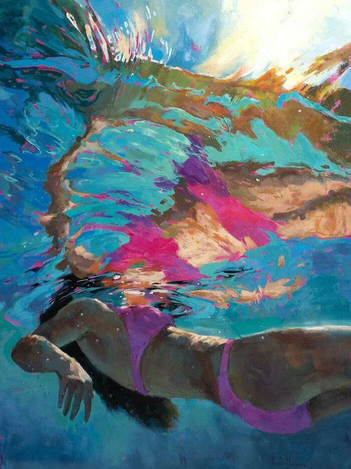 Mesmerizing Water Sunlight Oil Paintings Michele Poirier Mozzone
