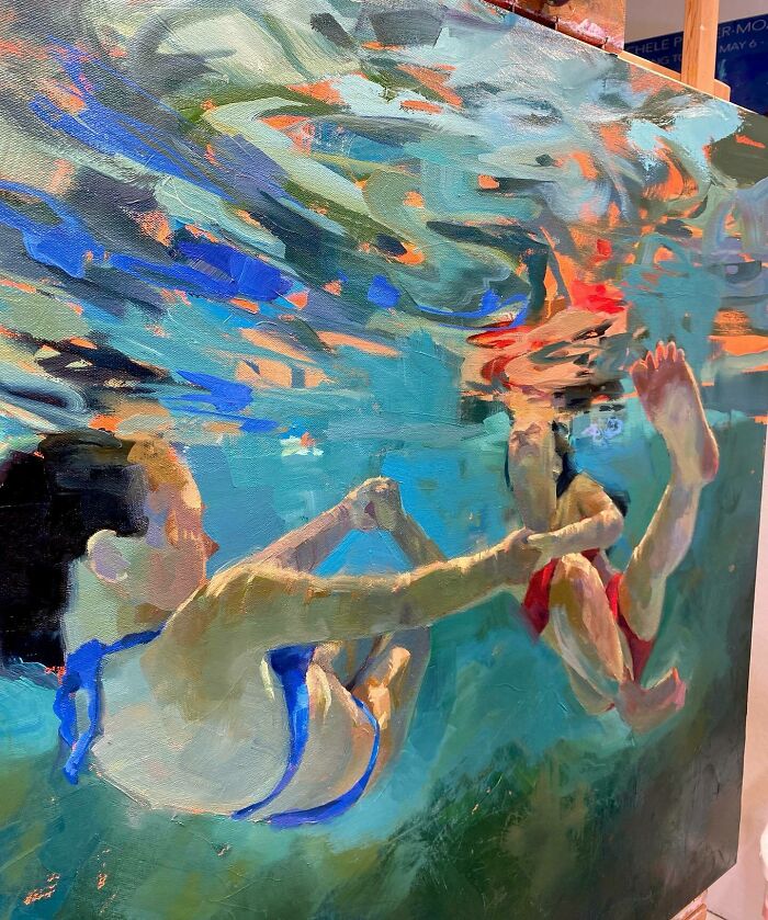 Mesmerizing Water Sunlight Oil Paintings Michele Poirier Mozzone