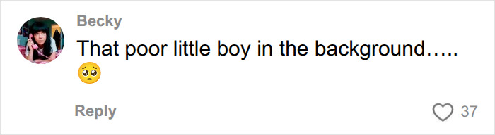 Comment expressing concern for boy in background in hot car situation Comment expressing concern for boy in background in hot car situation