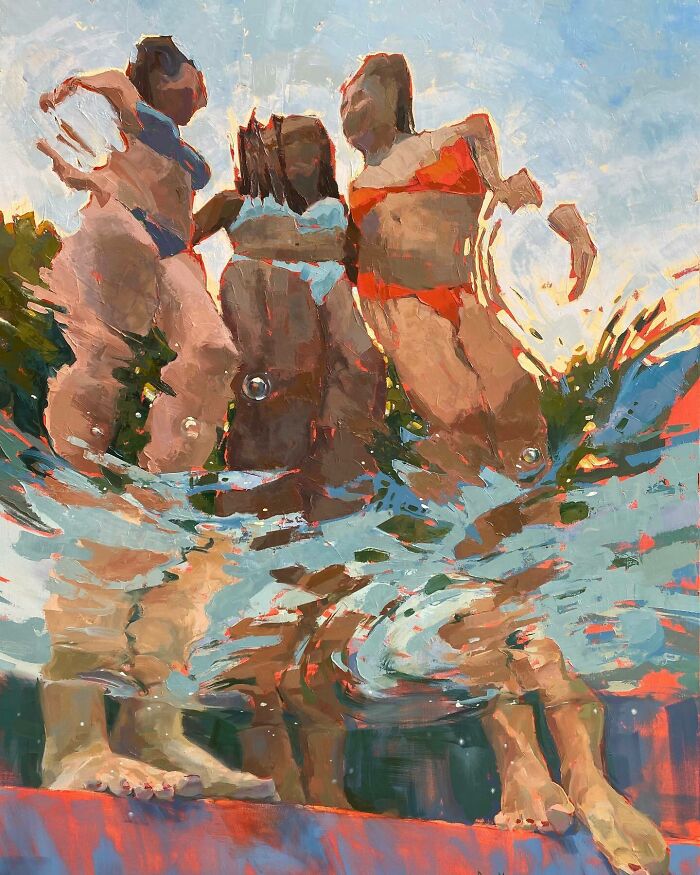 Mesmerizing Water Sunlight Oil Paintings Michele Poirier Mozzone