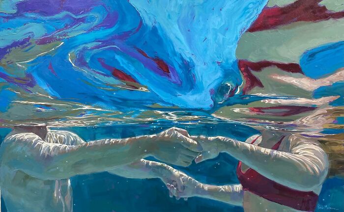 Mesmerizing Water Sunlight Oil Paintings Michele Poirier Mozzone