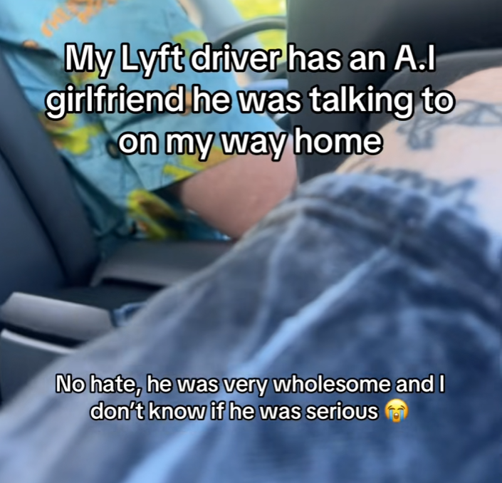 So Dystopian: Guy Films Uber Driver's Interaction With His AI Girlfriend, Leaves People Baffled
