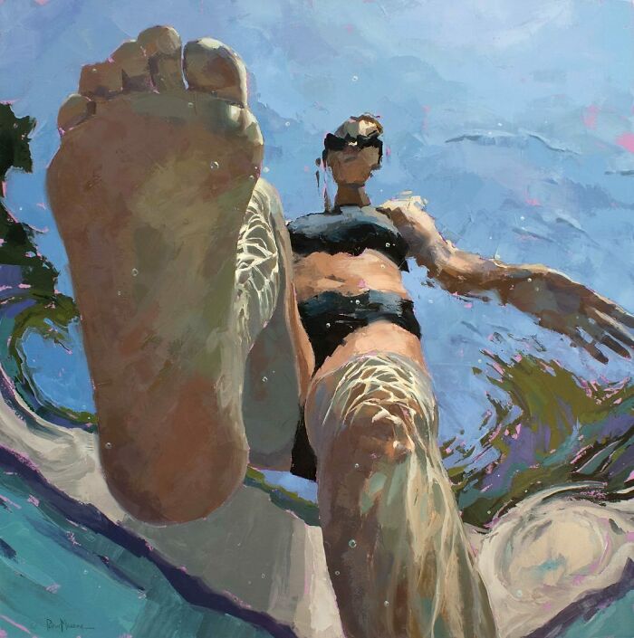 Mesmerizing Water Sunlight Oil Paintings Michele Poirier Mozzone