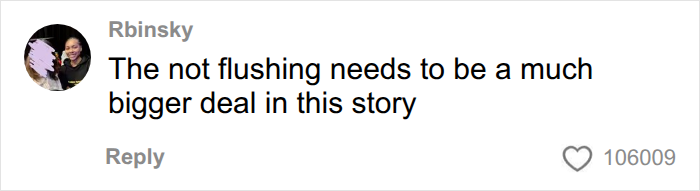 Comment emphasizing flushing as a bigger issue in story Comment emphasizing flushing as a bigger issue in story