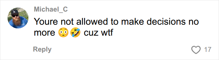 Comment reacting to relationship decisions and boyfriend details in social media post Comment reacting to relationship decisions and boyfriend details in social media post