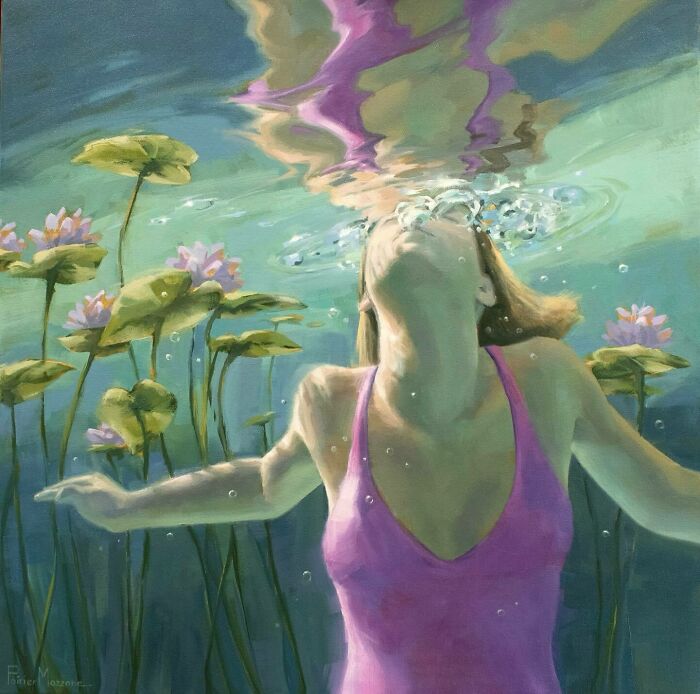 Mesmerizing Water Sunlight Oil Paintings Michele Poirier Mozzone