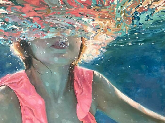 Mesmerizing Water Sunlight Oil Paintings Michele Poirier Mozzone